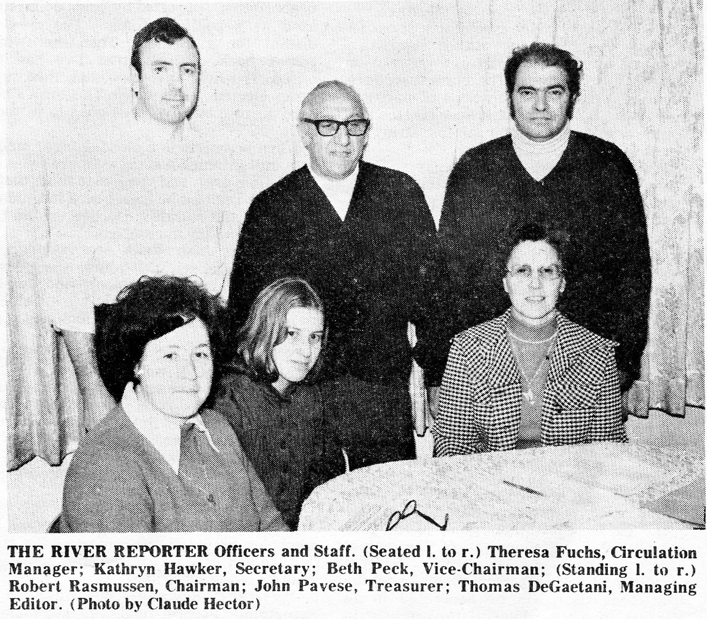 Beth Peck, seated right, was on the team of founders who, when the Delaware Valley News was moved to Hawley and became part of the Hawley News-Eagle, organized to restart a newspaper in Narrowsburg.